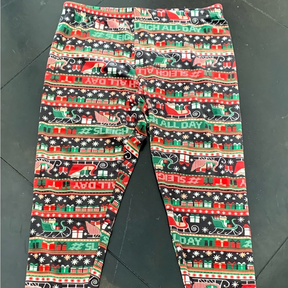 Christmas Holiday Sleigh All Day Pajama Pants Lounge Bottoms Juniors Sz XXL (19)